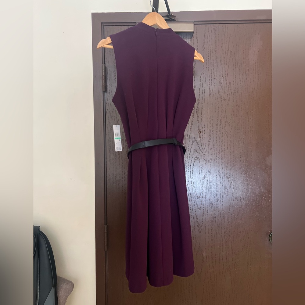 NEW Purple DKNY Sleeveless Fit & Flare Dress - Picture 5 of 7